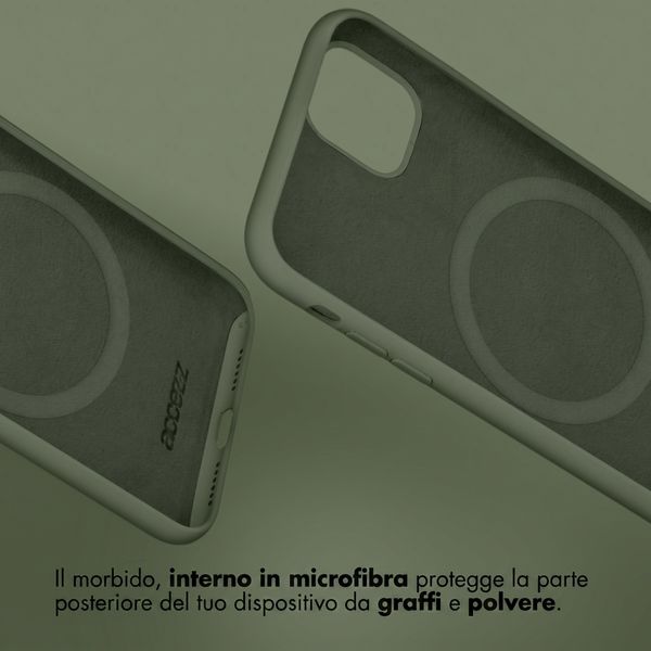 Accezz Cover Posteriore in Silicone Liquido Samsung Galaxy A37 (5G) - Cooper Green