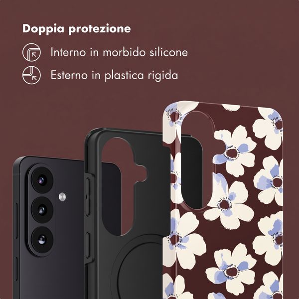 Selencia Cover posteriore Vivid con MagSafe Samsung Galaxy S26 FE - Choco Flower Pop