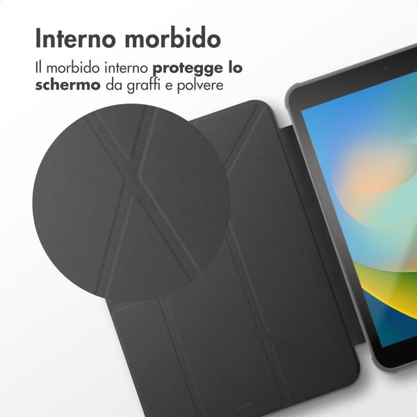imoshion Cover Origami Apple iPad 9 (2021) 10.2 pollici / iPad 8 (2020) 10.2 pollici / iPad 7 (2019) 10.2 pollici - Nero