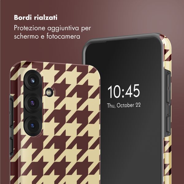 Selencia Cover posteriore Vivid con MagSafe Samsung Galaxy S25 - Pied-de-Poule
