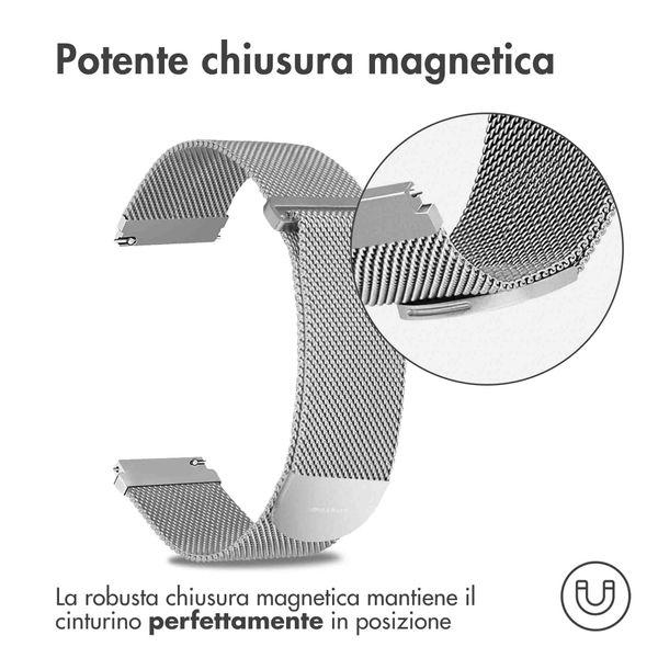 imoshion Cinturino magnetico milanese Samsung Galaxy Watch 7 40/44 mm - Argento