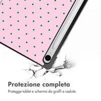 imoshion Cover Trifold Design Samsung Galaxy Tab S9 11.0 pollici / S10 Lite / S10 FE / S9 FE 10.9 pollici - Happy Dots