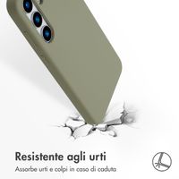 Accezz Cover in silicone liquido con MagSafe Samsung Galaxy S25 Plus - Cooper Green