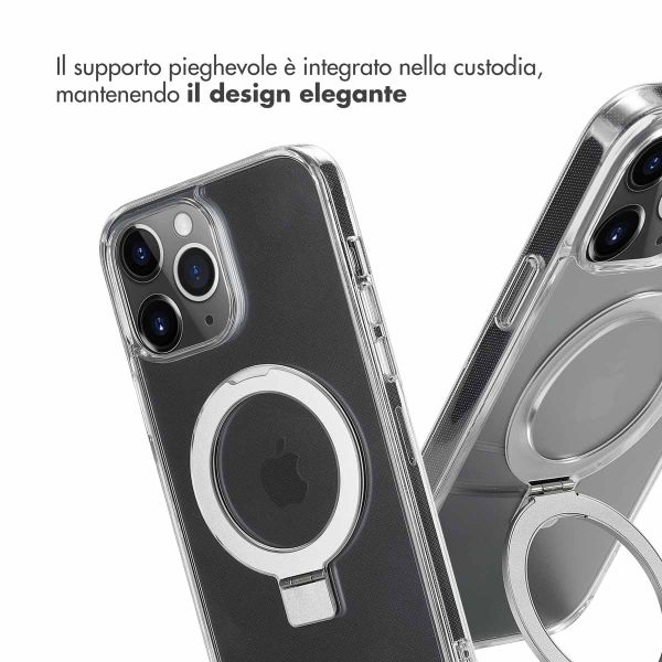 Accezz Cover con anello e supporto con MagSafe Apple iPhone 13 Pro Max - Trasparente