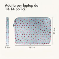 imoshion Custodia per laptop Design 13-14 pollici - Cherry Check