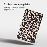 imoshion Cover Trifold Design Samsung Galaxy Tab A11 / A9 8.7 pollici - Leopard