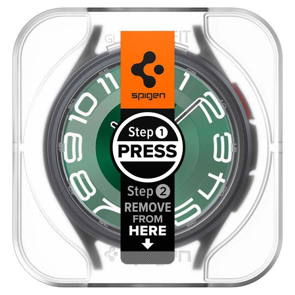 Spigen EZ FIT Glas.tR pellicola protettiva in vetro con applicatore Samsung Galaxy Watch 6 Classic - 47 mm - Trasparente