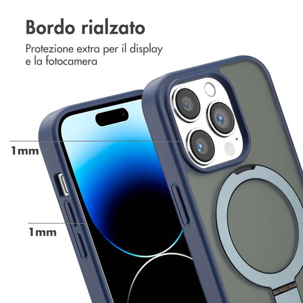 Accezz Cover con anello e supporto con MagSafe Apple iPhone 14 Pro - Blu