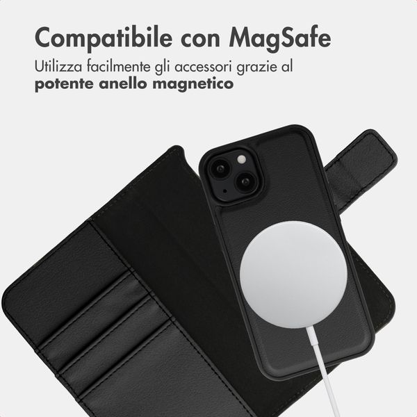 imoshion Cover a libro di lusso 2-in-1 rimovibile Apple iPhone 13 - Nero