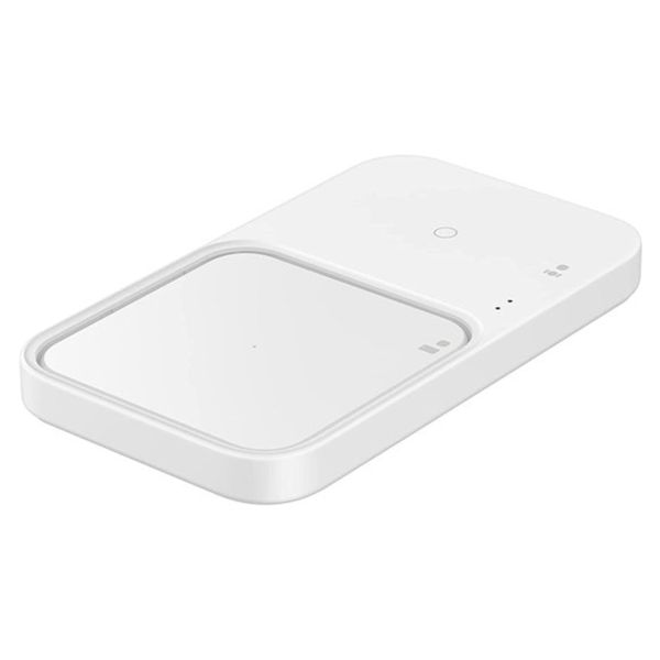Samsung ﻿Wireless Charger Duo - Caricatore wireless - Con adattatore e cavo di ricarica - 15 Watt - Bianca