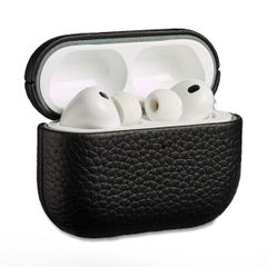 Accezz Cover in vera pelle  Apple Airpods Pro 3 - Nero