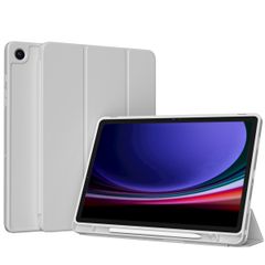 Accezz Cover a libro in silicone Smart Samsung Galaxy Tab A9 Plus - Grigio