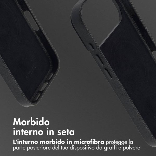 Accezz Cover in Pelle con MagSafe Apple iPhone 17 Pro Max - Onyx Black