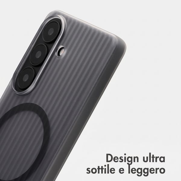 Accezz Cover Lite con MagSafe | Fluted | Samsung Galaxy S26 - Grigio
