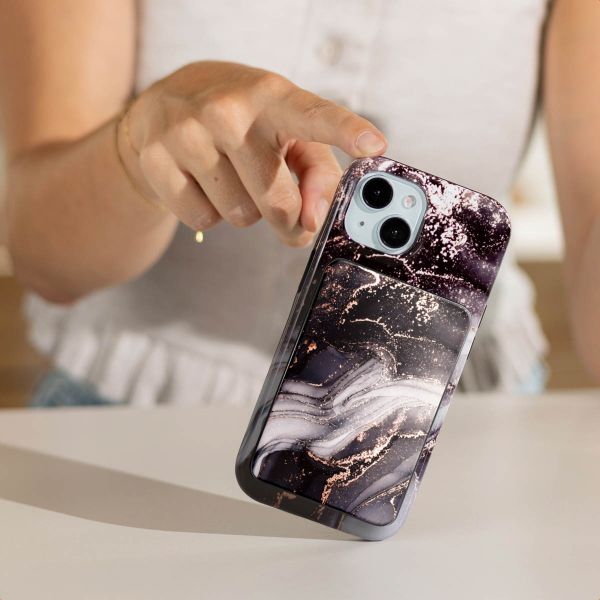 Selencia Vivid Powerbank 5.000 mAh - MagSafe e Qi - Nero / Chic Marble Black