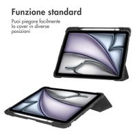 Accezz Libreria a tre ante robusta Apple iPad Air 11 pollici (2026) M4 / (2025) M3 / (2024) M2 / Air 5 (2022) / Air 4 (2020) - Nero