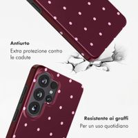 Selencia Cover Posteriore Vivid Samsung Galaxy S26 Ultra - Happy Dots Burgundy