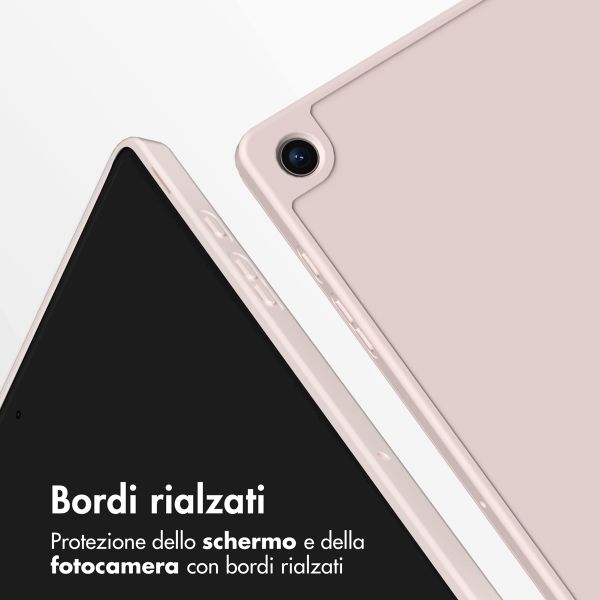 Accezz Cover a libro in silicone Smart Samsung Galaxy Tab A9 8.7 pollici - Rosa
