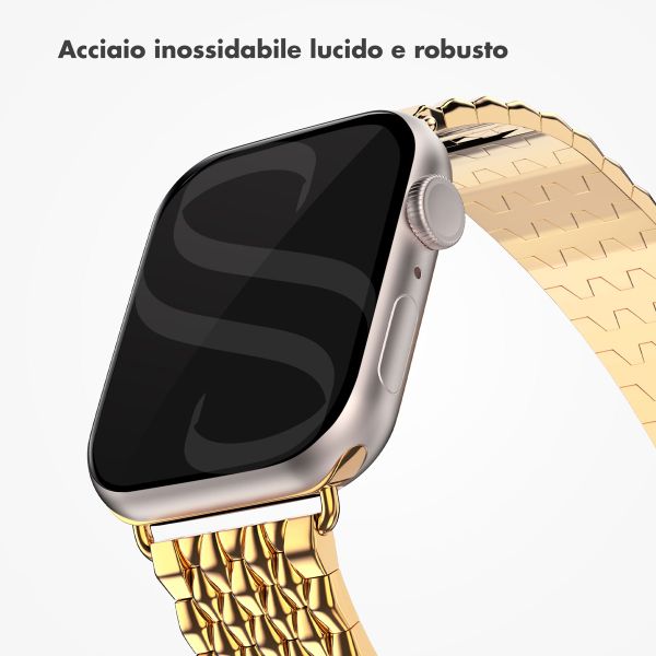 Selencia Cinturino Drago in acciaio Apple Watch | 38/40/41/42 mm - Oro
