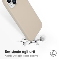 Accezz Cover in silicone liquido con MagSafe Apple iPhone 15 - Stone