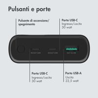 imoshion Powerbank - 27.000 mAh - Quick Charge e Power Delivery - 30W - Nero
