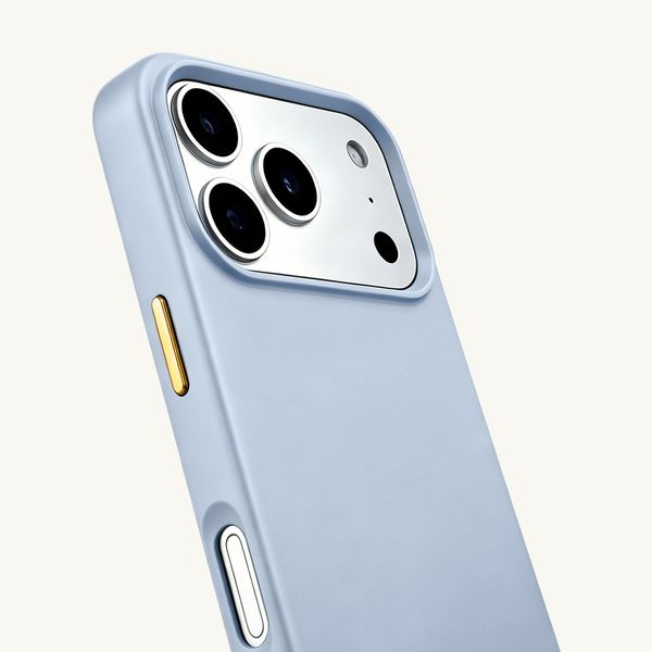 Selencia Cover posteriore Rivièra con MagSafe con ganci rimovibili Apple iPhone 17 Pro - Powder Blue