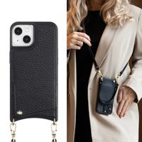 Selencia Cover per telefono Nova con cordino e portacarte Apple iPhone 14 / 13 - Nero
