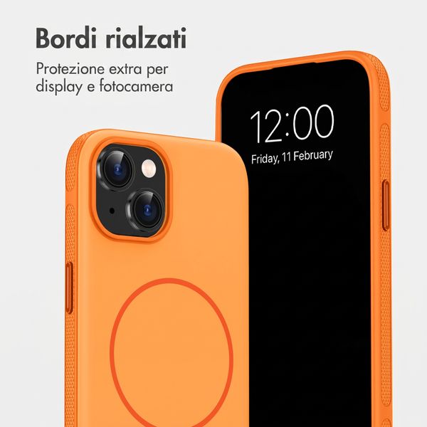 imoshion Cover posteriore Color con Thin MagSafe Ring Apple iPhone 15 - Arancio