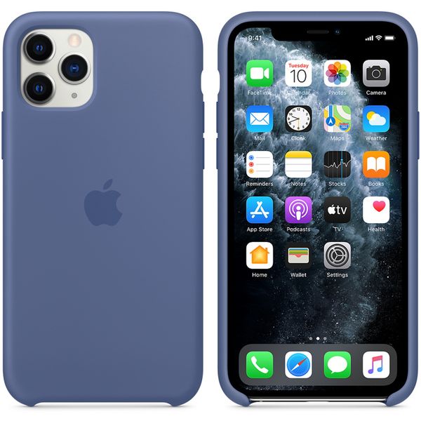 Apple Cover in Silicone Apple iPhone 11 Pro - Linen Blue