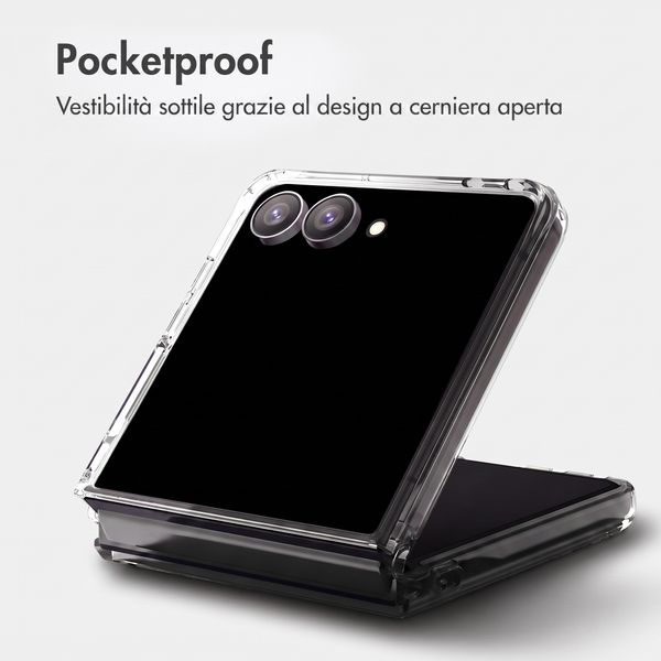 Accezz Cover Posteriore Xtreme ad Alta Protezione Samsung Galaxy Z Flip 8 - Trasparente