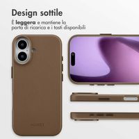 Accezz Cover in Pelle con MagSafe Apple iPhone 17 - Marrone caffè