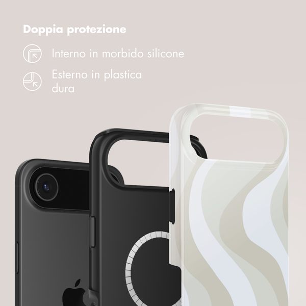 Selencia Cover posteriore Vivid con MagSafe Apple iPhone Air - Desert Waves Beige
