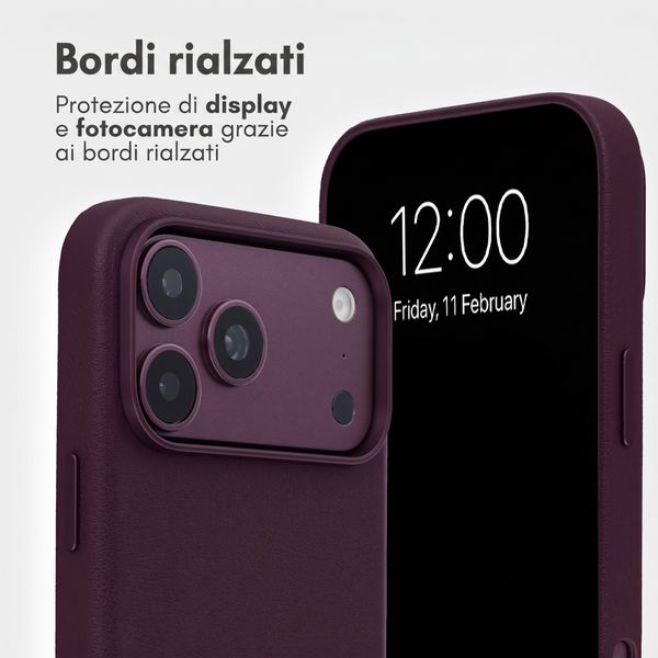 Accezz Cover in pelle 2 in 1 con MagSafe Apple iPhone 18 Pro / 17 Pro - Heath Purple