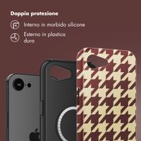 Selencia Cover posteriore Vivid con MagSafe Apple iPhone 17e / 16e - Pied-de-Poule