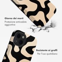 Selencia Cover posteriore Vivid con MagSafe Apple iPhone 13 - Art Wave Black