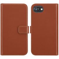 Selencia Cover a libro in vera pelle Apple iPhone 17e / 16e - Marrone chiaro