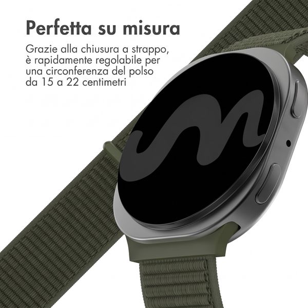 imoshion Cinturino in nylon Samsung Galaxy Watch 8 (40/44mm) / Classic (46mm) - Army Green