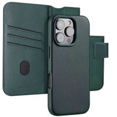 Accezz Cover in pelle 2 in 1 con MagSafe Apple iPhone 16 Pro - Cedar Green