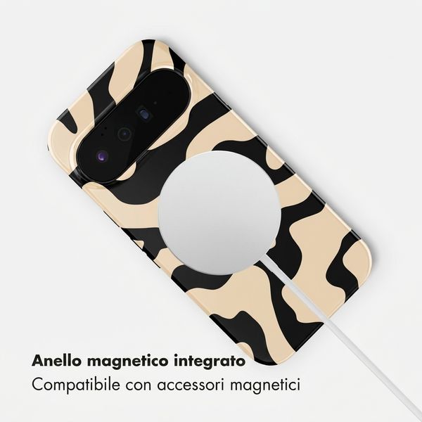 Selencia Cover posteriore Vivid con MagSafe Google Pixel 11 Pro - Art Wave Black