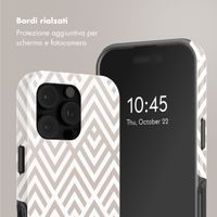 Selencia Cover posteriore Vivid con MagSafe Apple iPhone 16 Pro Max - Beige Zigzag