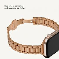 Selencia Cinturino sottile in acciaio a maglie Apple Watch | 38/40/41/42 mm - Oro rosa