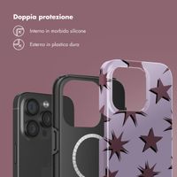 Selencia Cover posteriore Vivid con MagSafe Apple iPhone 15 Pro - Stars Plum Lilac