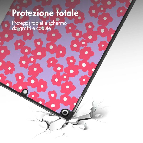 imoshion Cover Trifold Design Apple iPad 9 (2021) 10.2 pollici / iPad 8 (2020) 10.2 pollici / iPad 7 (2019) 10.2 pollici - Dusty Rose