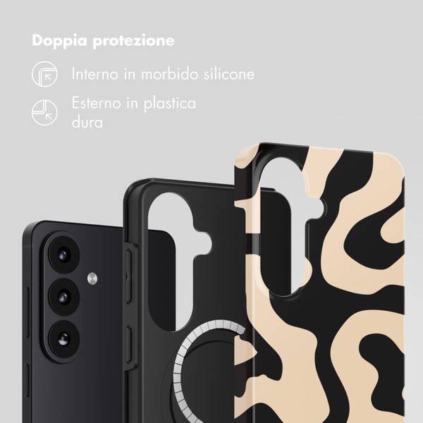 Selencia Cover posteriore Vivid con MagSafe Samsung Galaxy S26 Plus - Art Wave Black