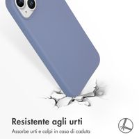 Accezz Cover in silicone liquido con MagSafe Apple iPhone 15 Plus - Lavender Gray