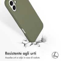 Accezz Cover in silicone liquido con MagSafe Apple iPhone 16 - Cooper Green