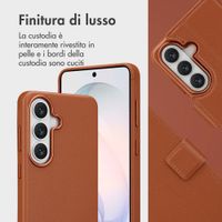 Accezz Cover in pelle 2 in 1 con MagSafe Samsung Galaxy S26 - Sienna Brown