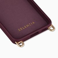 Selencia Cover posteriore Rivièra con MagSafe con ganci rimovibili Samsung Galaxy A57 (5G) - Bold Burgundy