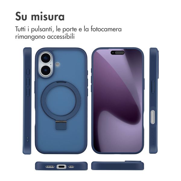 Accezz Cover con anello e supporto con MagSafe Apple iPhone 17 - Blu