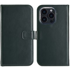 Selencia Cover a libro in vera pelle Apple iPhone 16 Pro - Verde
